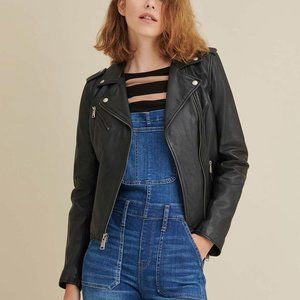 Meredith Asymmetrical Leather Jacket